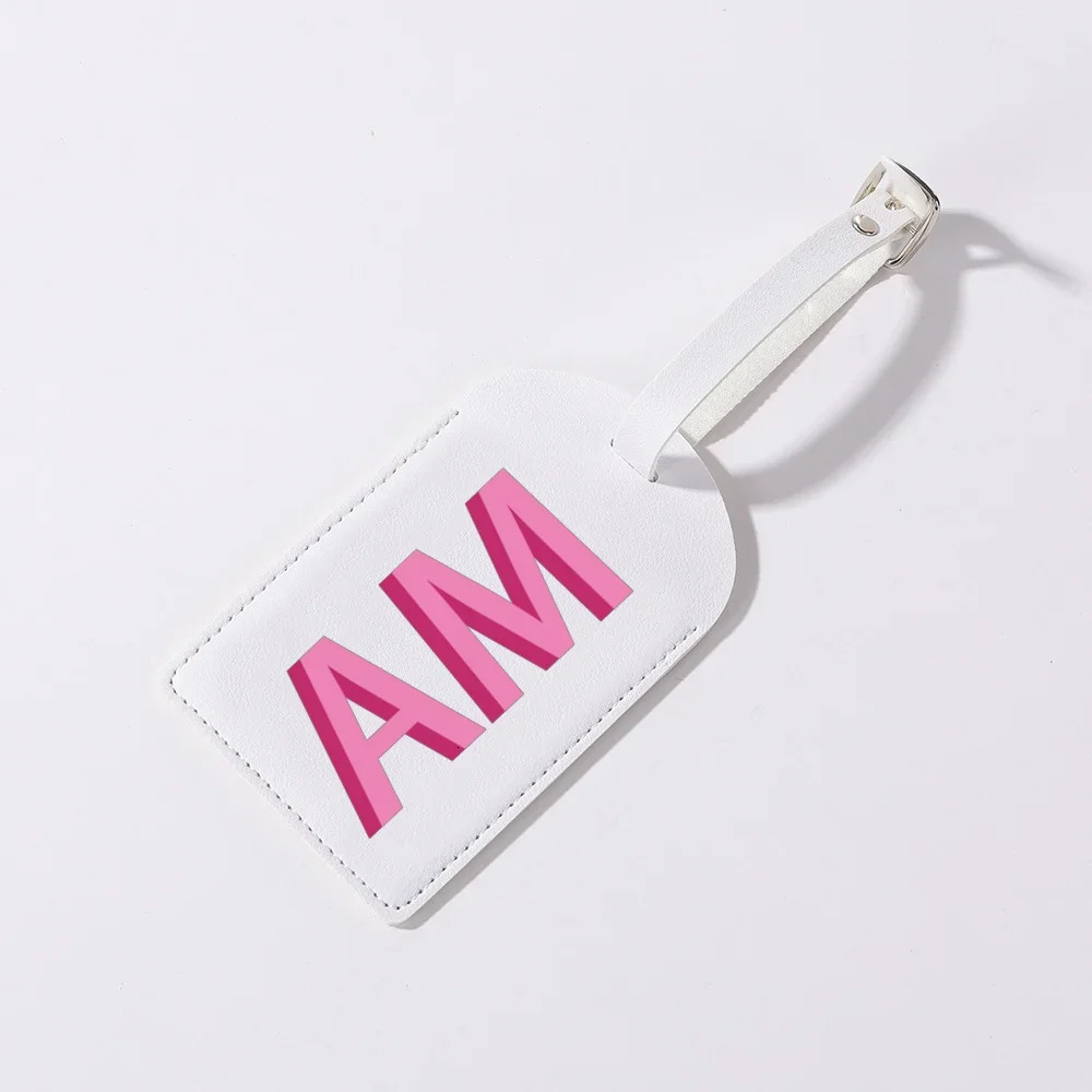 Personalised Shadow Monogram Luggage Tag PU Leather for Suitcase Baggage Handbag Tags Travel Bag Label Gift 250616