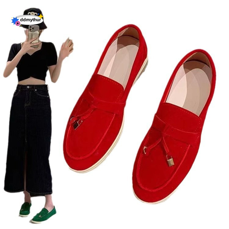 2024 New Women's Loafers Plus Size 43 High-end Fashionable Slip-on Shoes ddmythur
