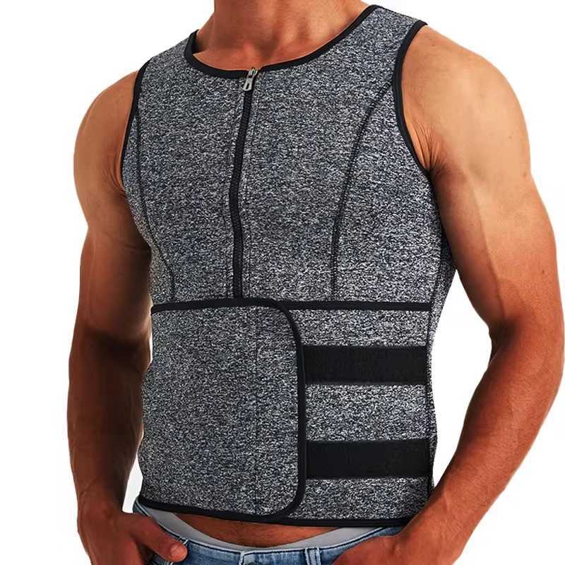 Men Waist Trainer Slimming Vest Sauna Sweat Compression Workout Shirts Fat Burner Stomach Slim Body Shaper Weight Loss Suit W250616