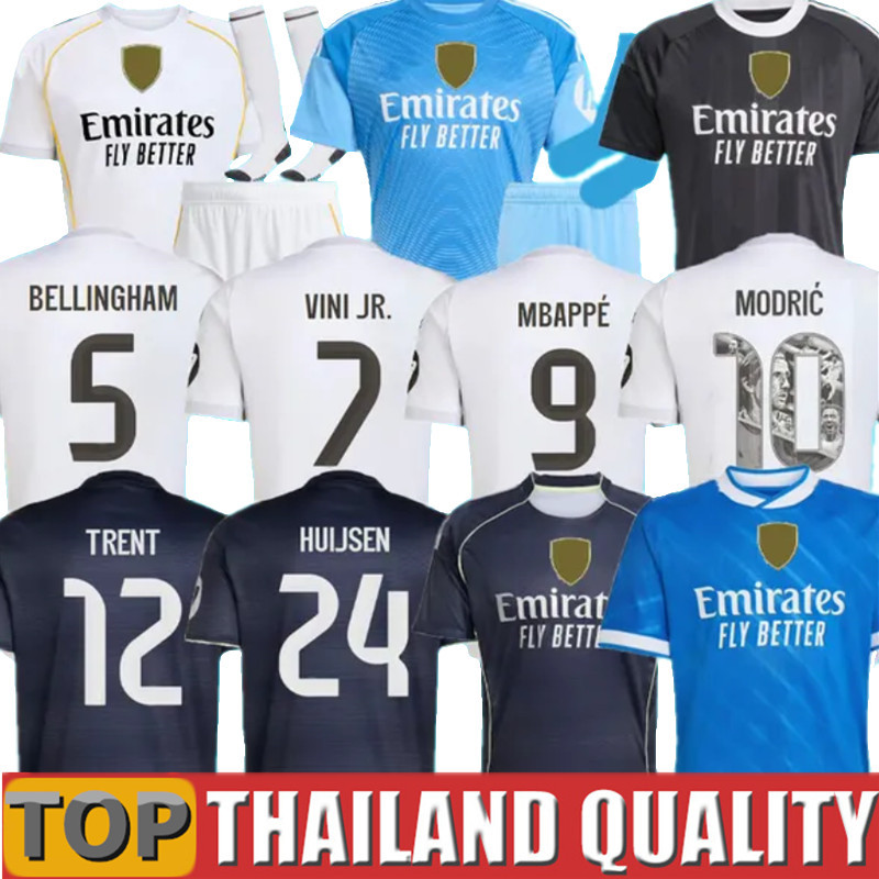 24 25 26 MBAPPE BELLINGHAM soccer jerseys REAL 4TH MADRIDS VINI JR RODRYGO ENDRICK football shirts 2025 2026 MODRIC fans player version men kids women kit goalkeeper