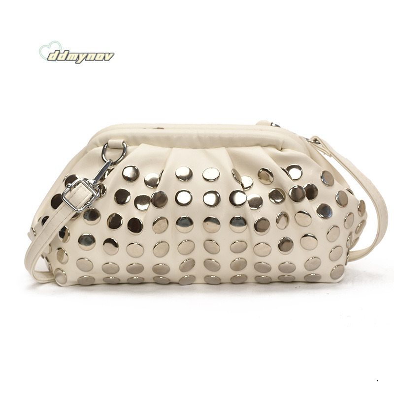 Trendy Punk Style Crossbody for Women 2025 Summer High-end Fashion Polka Dot Studded Shoulder Shell Bag ddmynov ddmynov