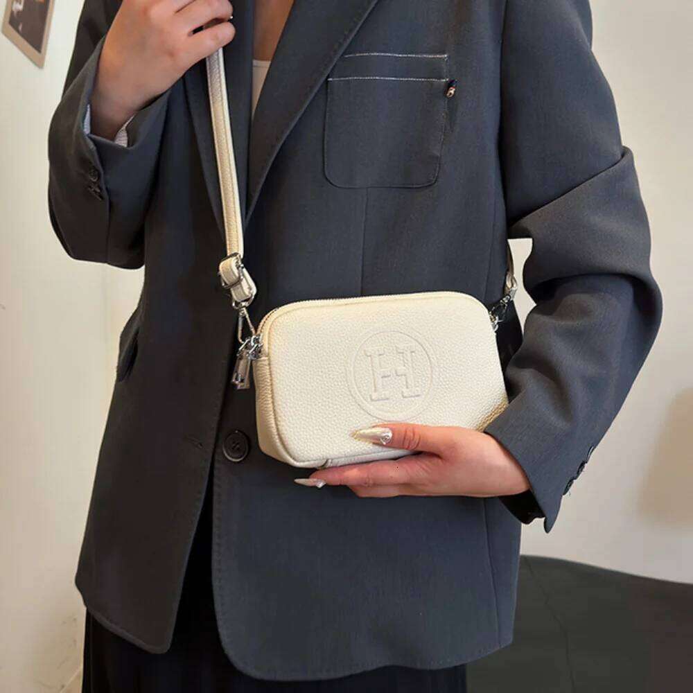 Retro Solid Color Women's Handbag Soft Cow Leather Messenger Phone Durable Single Shoulder Bag