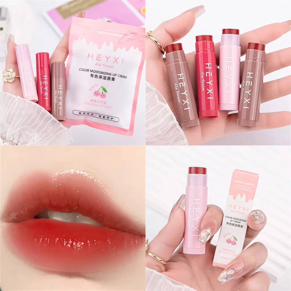 Colored Makeup Tinted Lip Care Lipstick Beauty And Health Moisturizing Fade Lipline Lips Balm Korean Cosmetics Kit happy