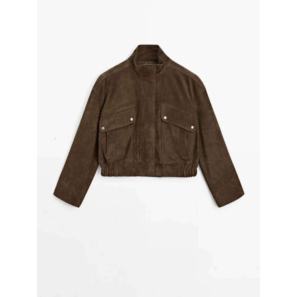 Causal Women Long Sleeves Zipper Coat Vintage Stand Collar Solid Elastic Waist Pockets Baggy Jacket Spring Autumn Lady Outwear