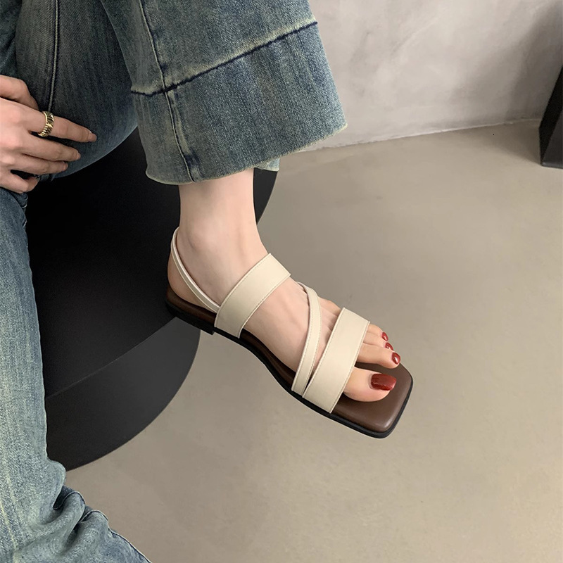 Women's Summer Outdoor Shoes New Korean Retro Fairy Style Women's Sandals Designer Sandals Fashion Women's Slippers