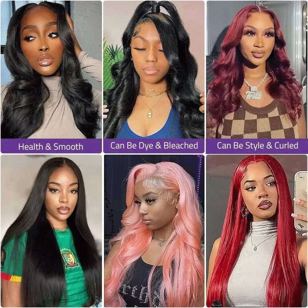 200 Density Brazilian 5x5 Glueless Front Human Hair Wear and Go Wig Bone Straight 13x6 13x4 PrePlucked HD Lace Frontal Wigs
