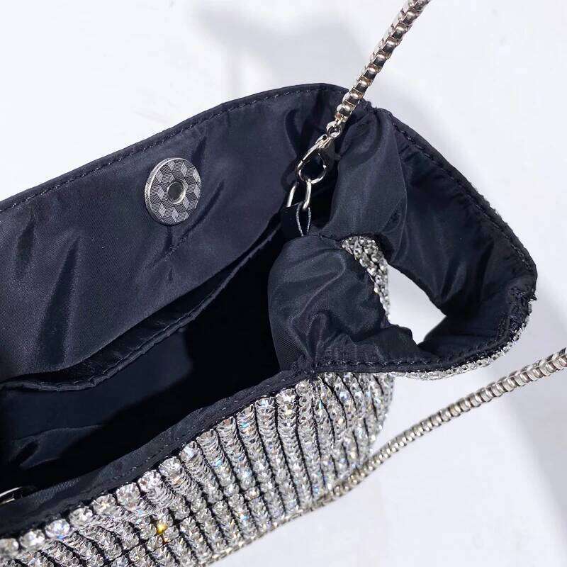 Women's Bags Designer Ladies' Mini Shiny Evening Bags For Women Designer Handbag Purse New In Imitation Dia Chain Strap Shoulder Wrist