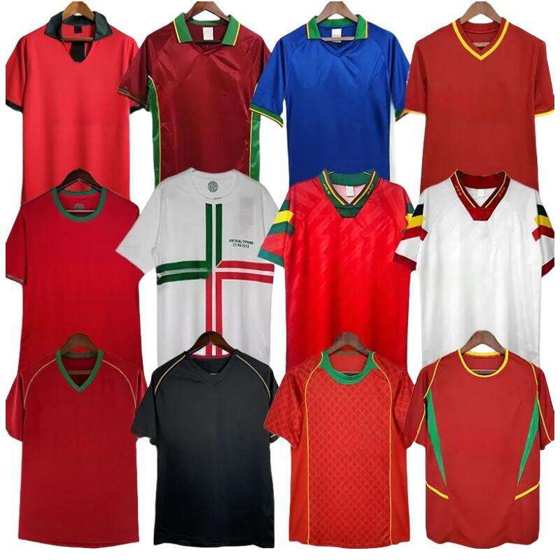 Retro Soccer Jersey PortugalS 1966 1972 1969 1996 1997 1998 2000 2002 2004 2006 2010 2012 98 12 16 17 FIGO Ronaldo Football Shirt Vintage COSTA PEPE NUNO GOMES