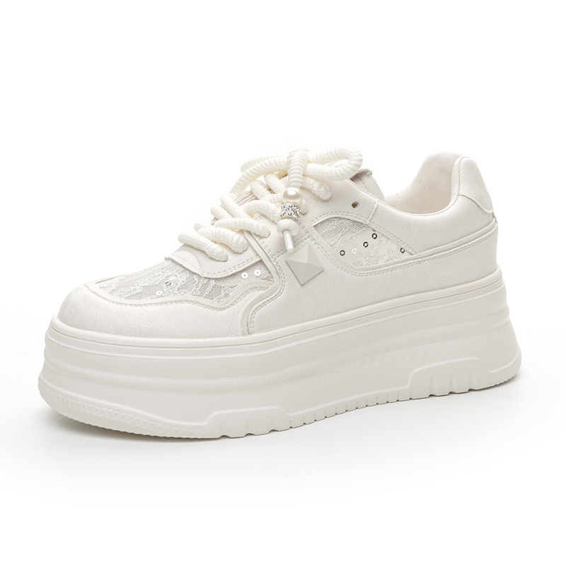 2025 new Women Chunky Platform Fashion Autumn Breathable Comfort tennis Feminino Sport Shoes White women Sneakers pink