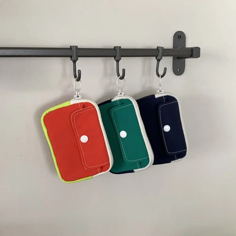 Solid Color Coin Purse Lightweight Mini Cash Wallet Canvas Storage Headphone Bag Men Women Key Pouch Travel Card Holder 250614