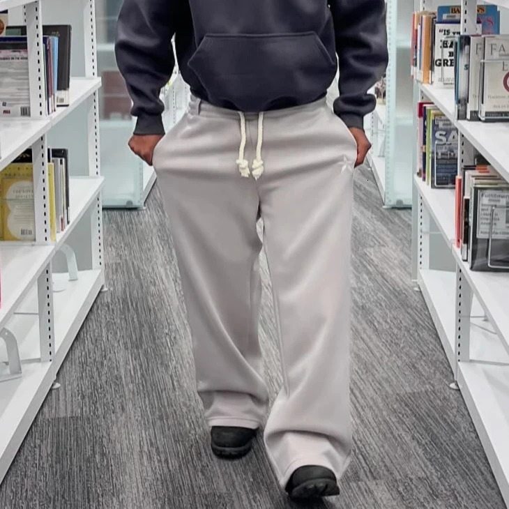 Retro Double Layer Sweatpants Y2K Pants Mens Womens Harajuku Hip Hop Letters Embroidery Retro Baggy Sweatpants Casual Pants 250612