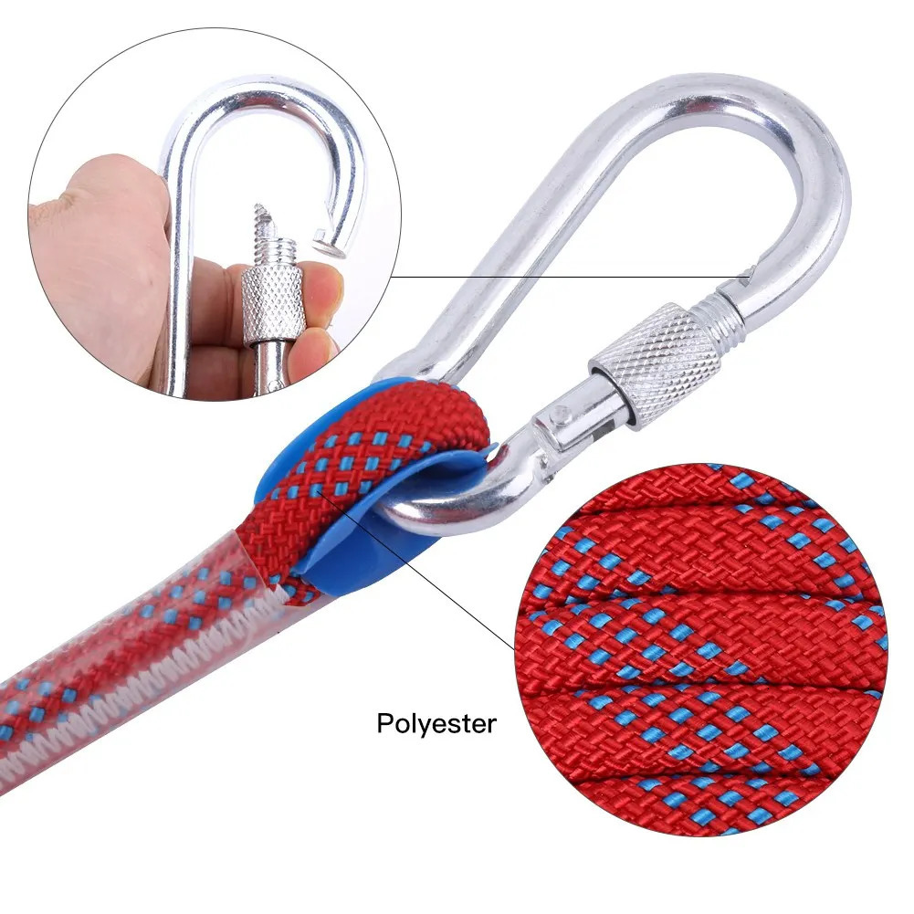 10mm Heavy Duty Paracord Panchute Corad Lanyard with Carabiner Climbing Rope Accessory 250611