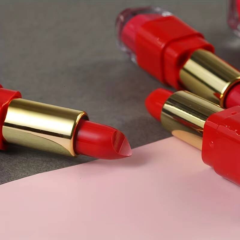 12 Colors Creamy Moisturizing Lipstick, Long Lasting Lipstick Leaning Tower Women and Schoolgirl Beginners Lip Makeup happy