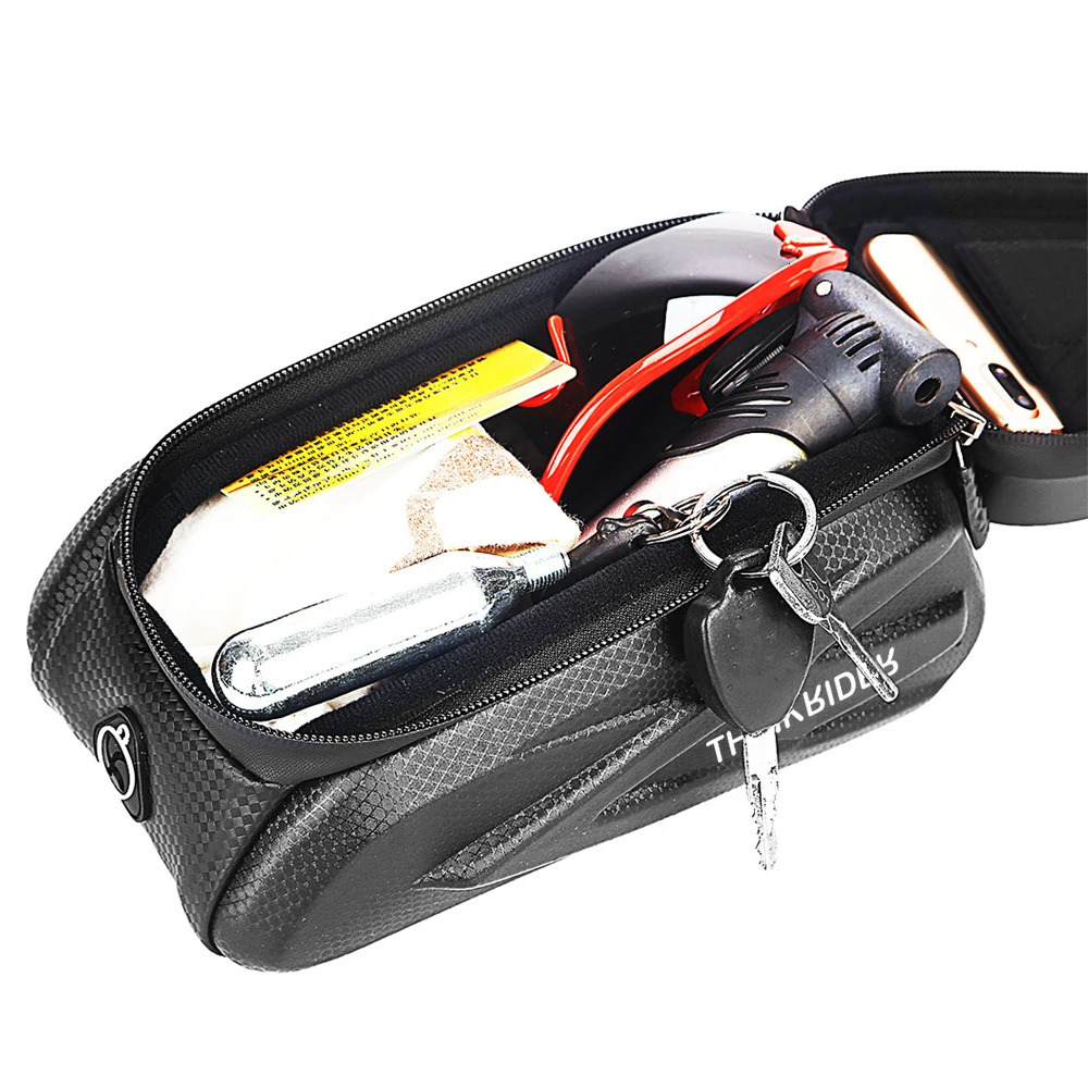 ThinkRider Bike Bag 2L Frame Front Tube Cycling Bag Bicycle Waterproof Phone Case Holder 7 Inches Touchscreen Bag Accessories 250610