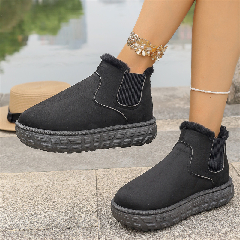 hot Free shipping designer Boots for woman cotton shoes keep warm Fashion Boots platform black brown khaki snow boots
