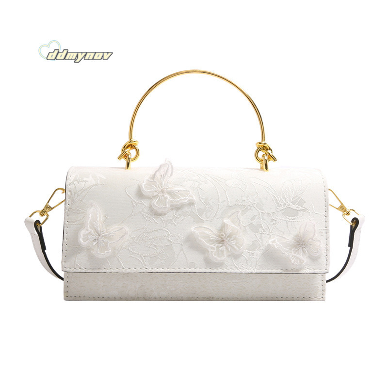 Bags 2025 New Forest Style Sweet Girl Fashion Lace Butterfly Trendy Single Shoulder Chain Small Square Bag Trend ddmynov ddmynov ddmynov