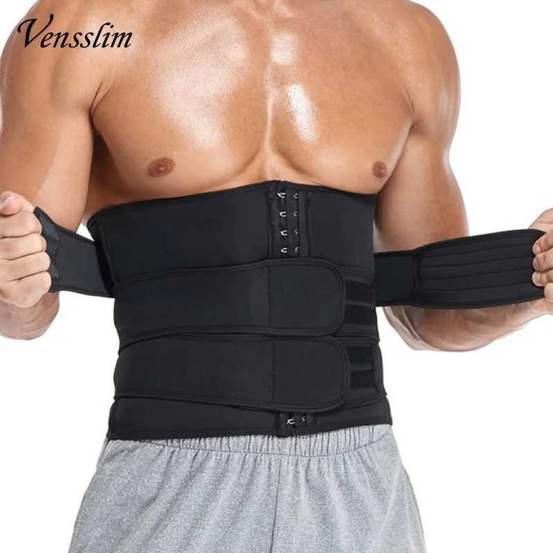 Vensslim Mens Hot Neoprene Workout Waist Trainer Corset Sauna Sweat Slimming Belly Trimmer Cincher Belt Weight Loss Slim Strap W250616