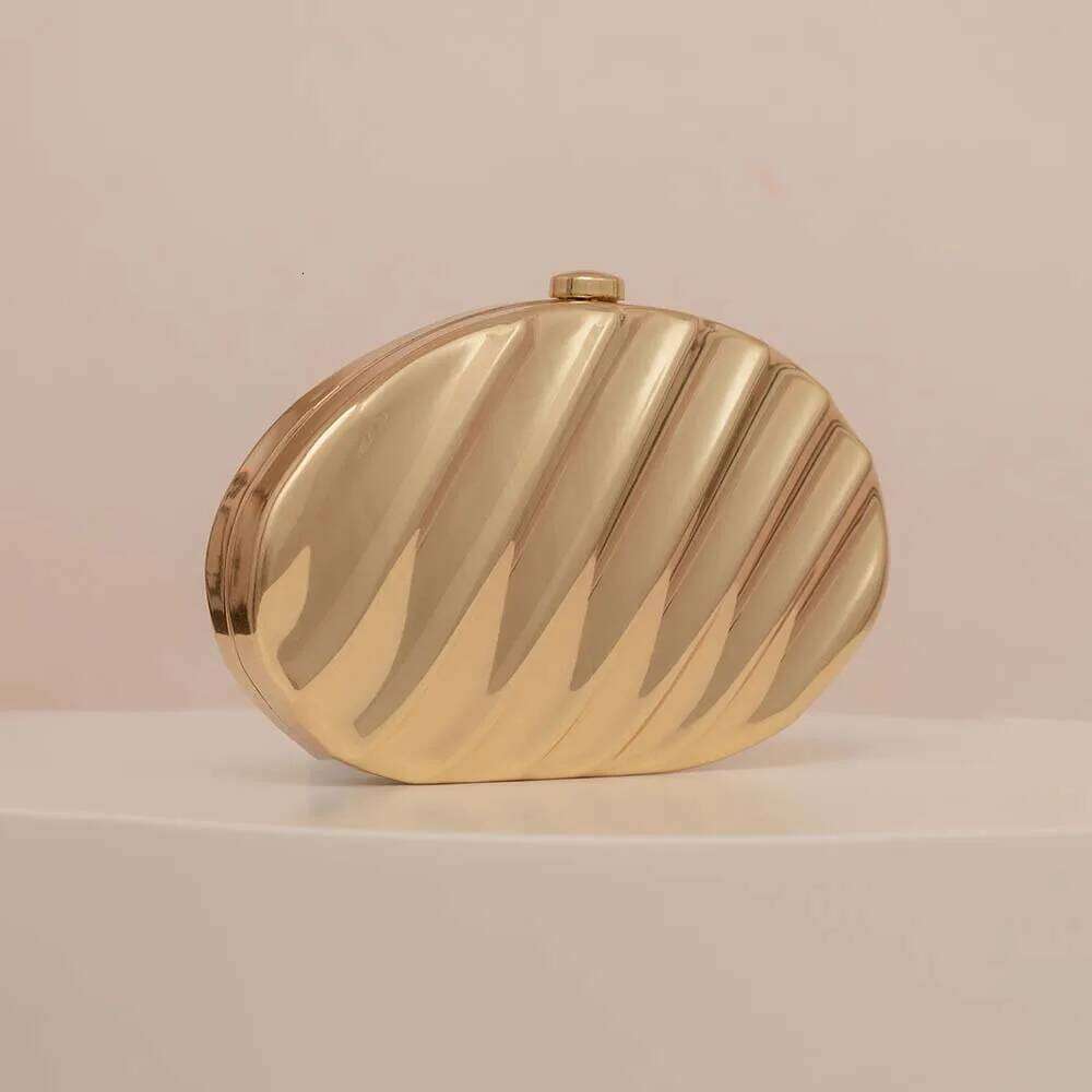 2025 Women Gold Egg Cute Acrylic Evening Clutch Bag With Strap For Wedding Party Small Purses Designer Handbags Chic
