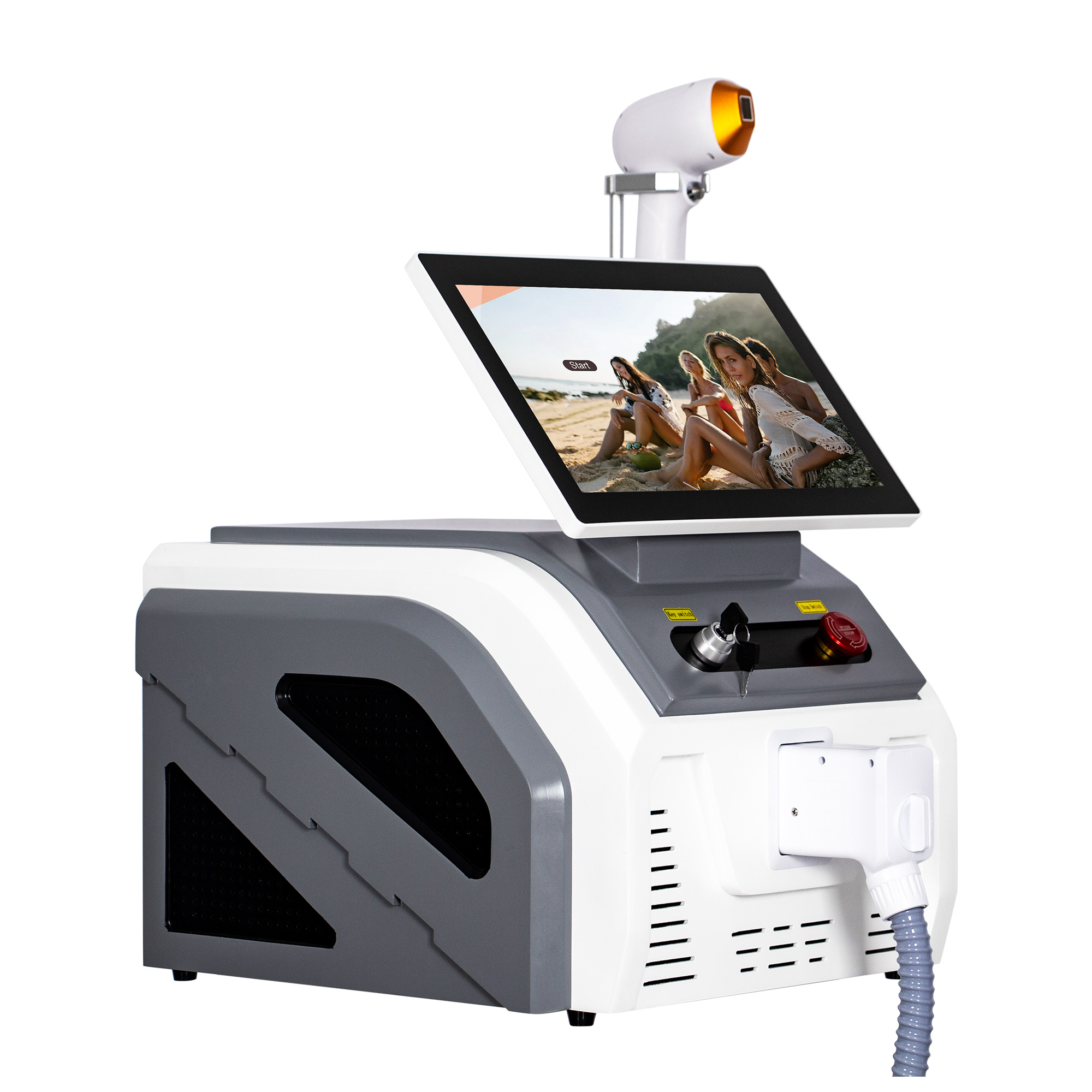 Nanometer Diode Laser Hair Removal Machine 2000W Hair Removal Beauty Instrument Ice Titanium Device 808 755 1064