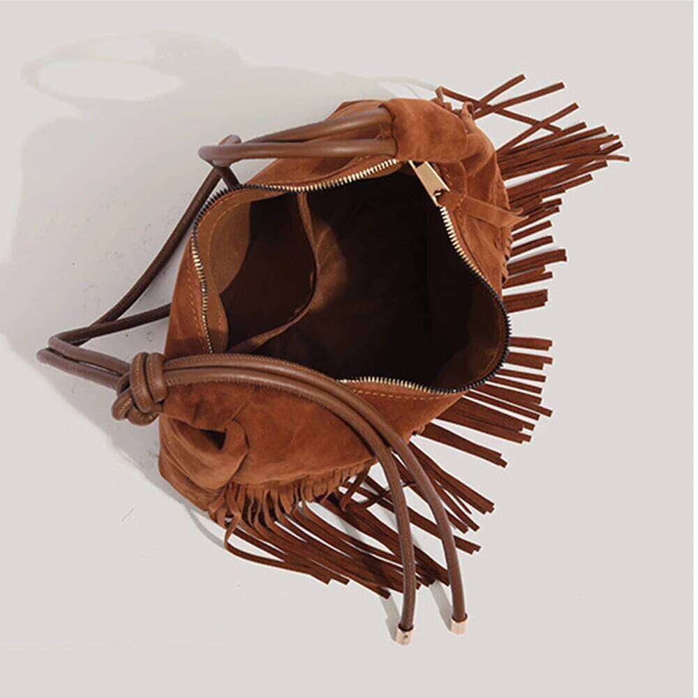 2025 Vintage Fringed Women's Crossbody Suede Slouchy Designer Bags For Women Work Shopping Travel Winter Fall Bag
