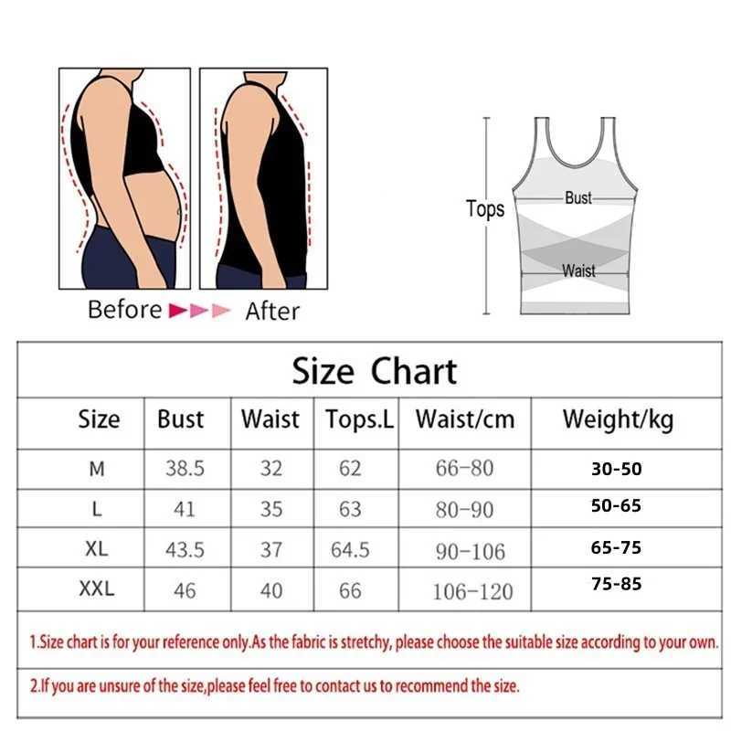 Men Compression Shirts for Men Shapewear Chest Abdomen Control Body Shaper Slimming Undershirt Workout Vest Tank Top W250616