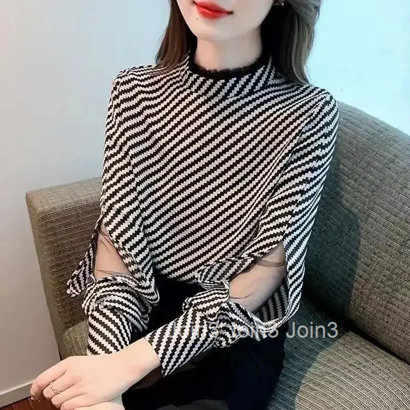 Top Female Polyester With Sleeves Elegant Womens Long Sleeve T-shirt Cheap Clothing Sales Korean Reviews Many Clothes Fashion