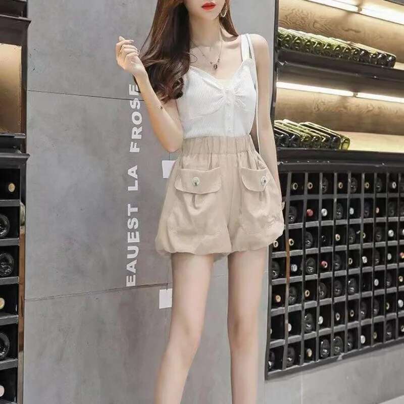 Blue Womens Shorts Cute Yellow Beach Kawaii Short Pants For Women To Wear Mini Offer Chic Elegant Classic Elasticty Aesthetic