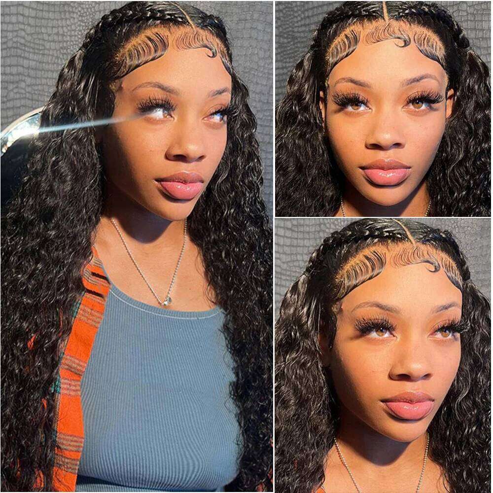 28 38 Inches Curly Human Hair 13x6 HD Wig 5x5 Deep Frontal Water Wave Lace Front Wigs for Black Women
