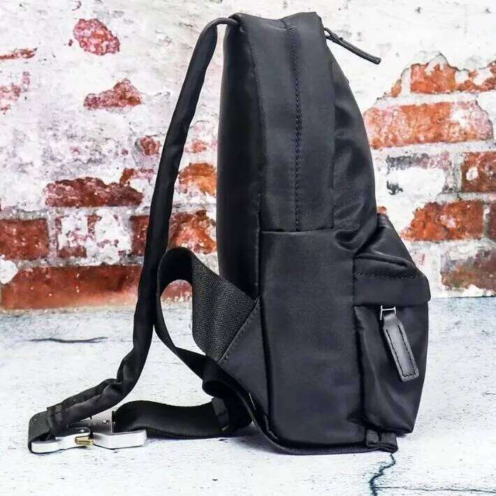 1017 ALYX 9Sm Double Zipper Tactical Chest Satchel Men's And Women's Tide Hip Hop Backpack 1:1 Student Trend Bag Black