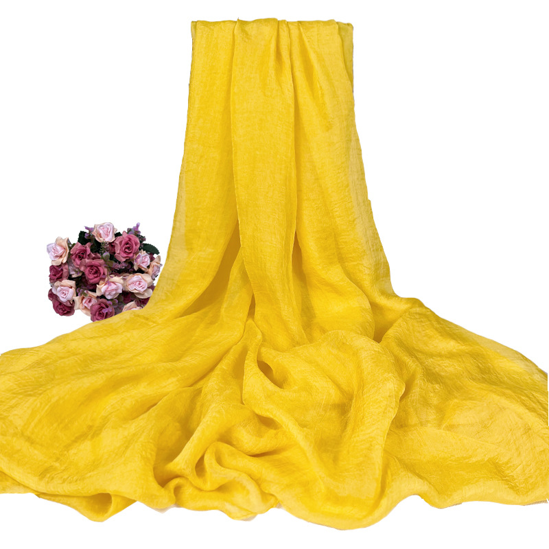 K1037 Manufacturers wholesale solid color large chiffon scarf sunscreen shawl scarf dual-purpose versatile gauze beach towel summer spring and autumn