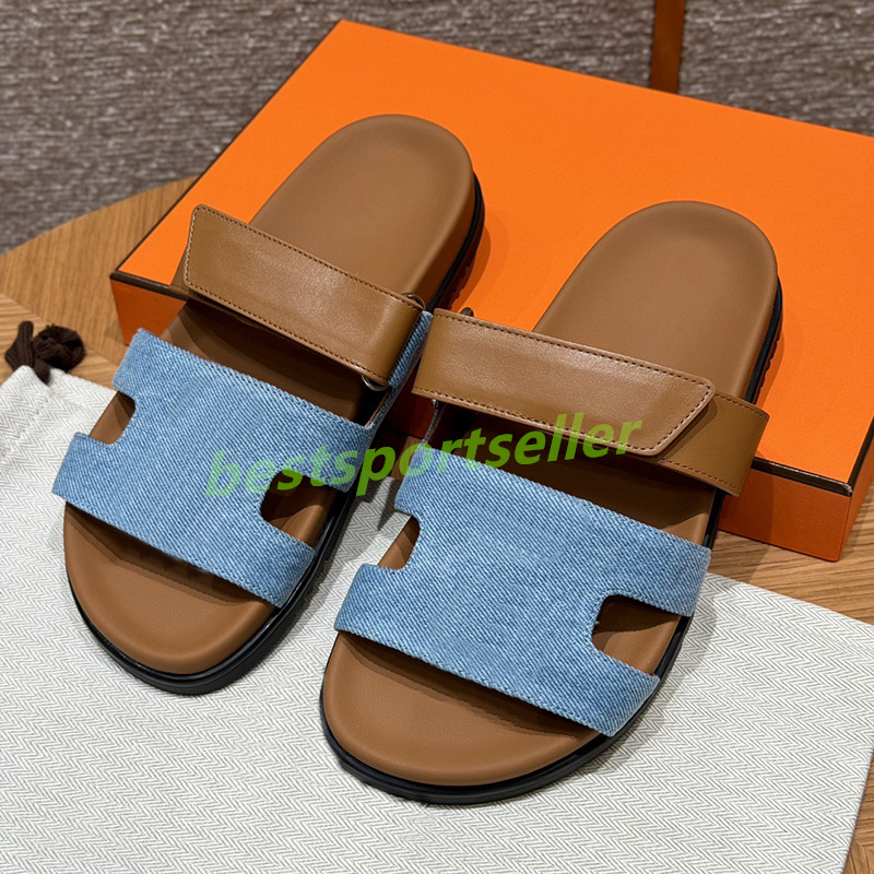 Designer Sandals Womens Mens Slippers Luxury Sandal Flip Flops Flat Sandal Beach Comfort Calfskin Leather Natural Suede Goatskin in Brown Black for Women Men Slides