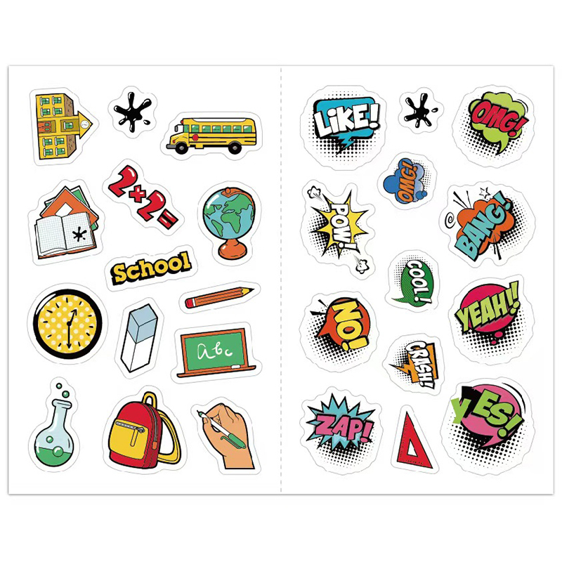 Children's Cartoon Stickers - Waterproof Decorative Stationery & Notebook Adhesive Labels