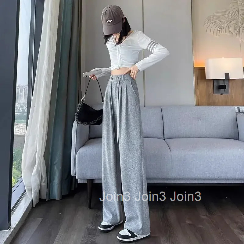 Wide Leg Pants for Women Long Cotton Woman Trousers Y2k Streetwear Trends 2025 One Size All Medium Original Xxl New In Elastic G