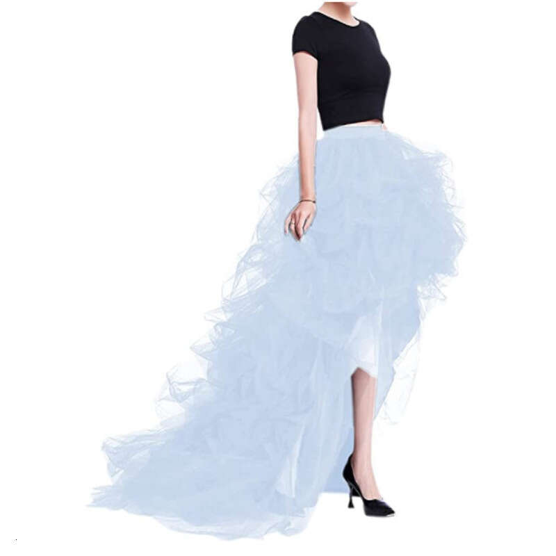 Early Spring High Waist Elastic Band Casual Mesh Puff Women's Tutu Lady Tulle Skirt 2025 New Elegant Unique Fashion