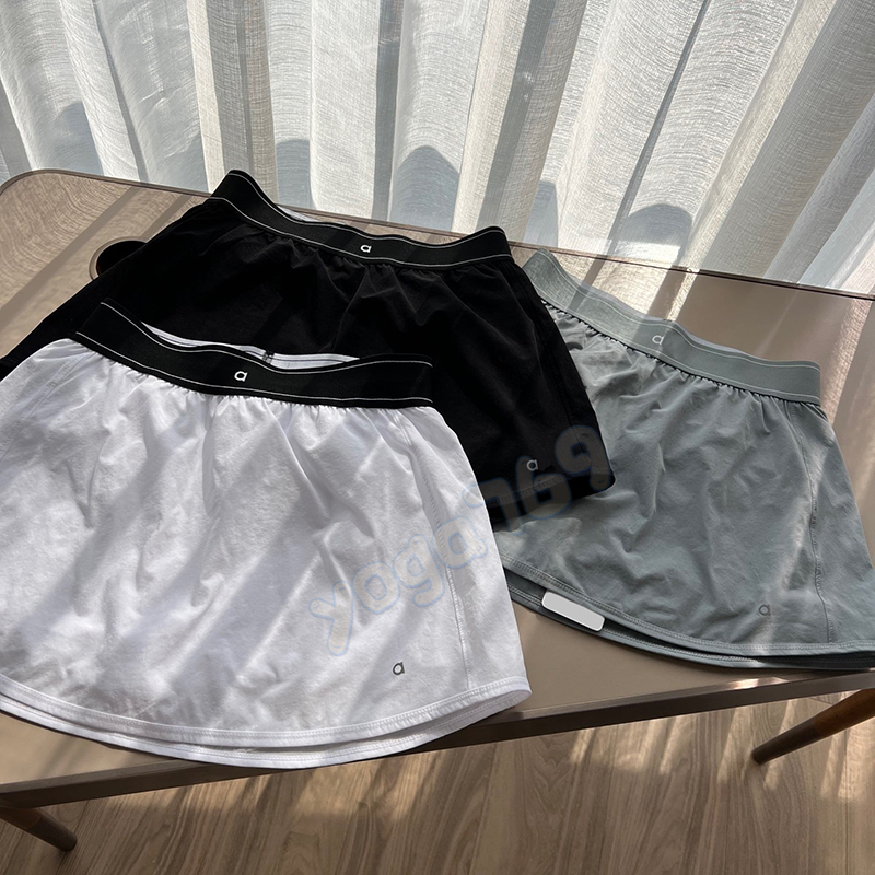 Yoga Skirt Comfortable Nude Anti Glare Tennis Skirt Quick Dry Breathable Women Yoga Skirt Loose Casual Sports Skirt Lady Outdoor Recreation