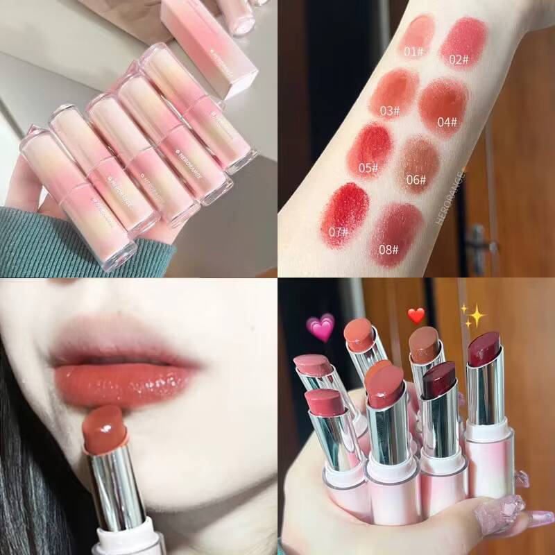 Water Mirror Lipstick Crystal Jelly Transparent Stick Moisturizing Long-lasting Solid Lip Gloss Nude Tint Clear Makeup happy