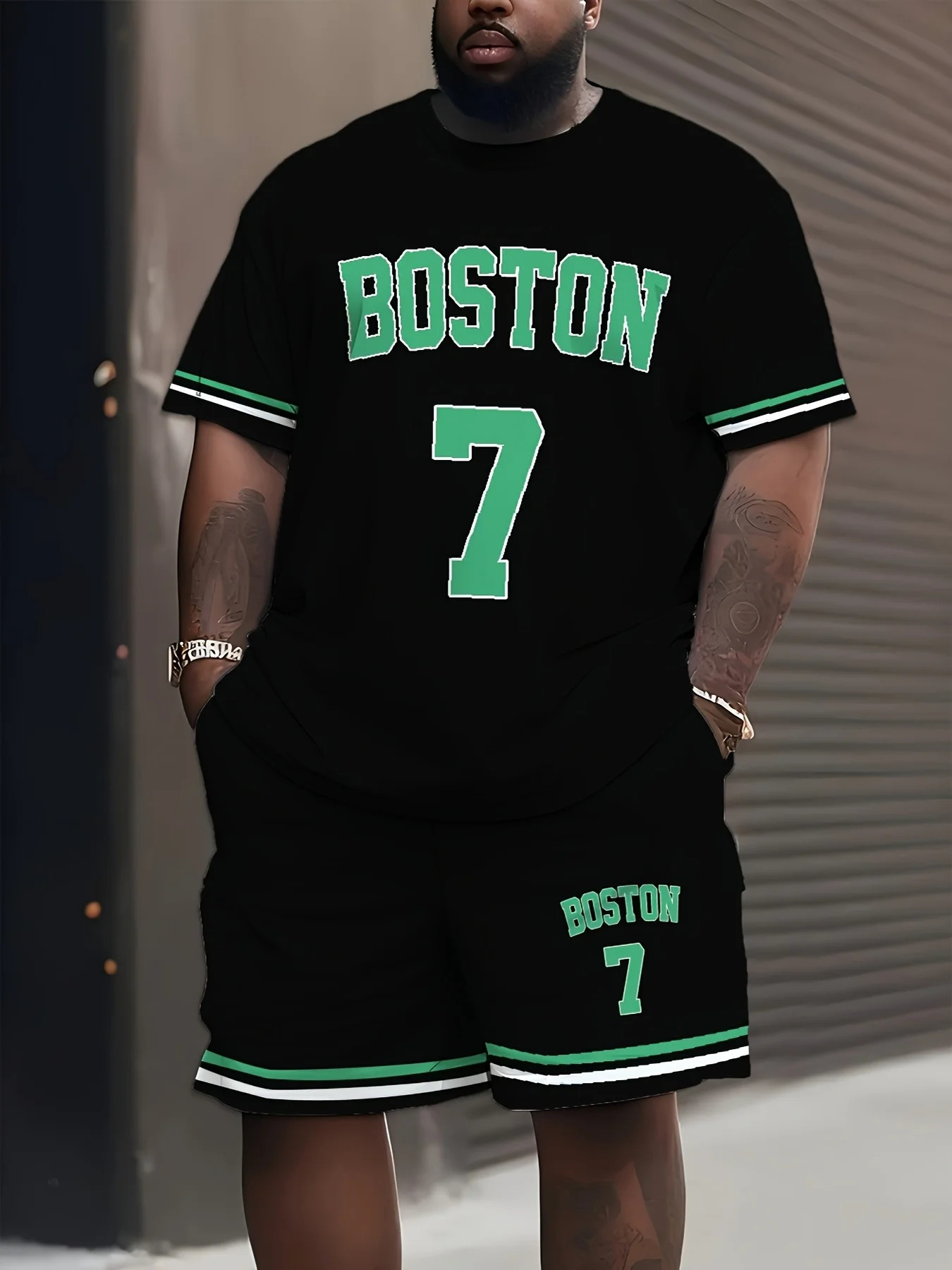 Summer Mens Round Neck Breathable Quick Dry Jersey Suit Sweat Sports TShirt Running Workout Loose Shorts Short Sleeve 250612