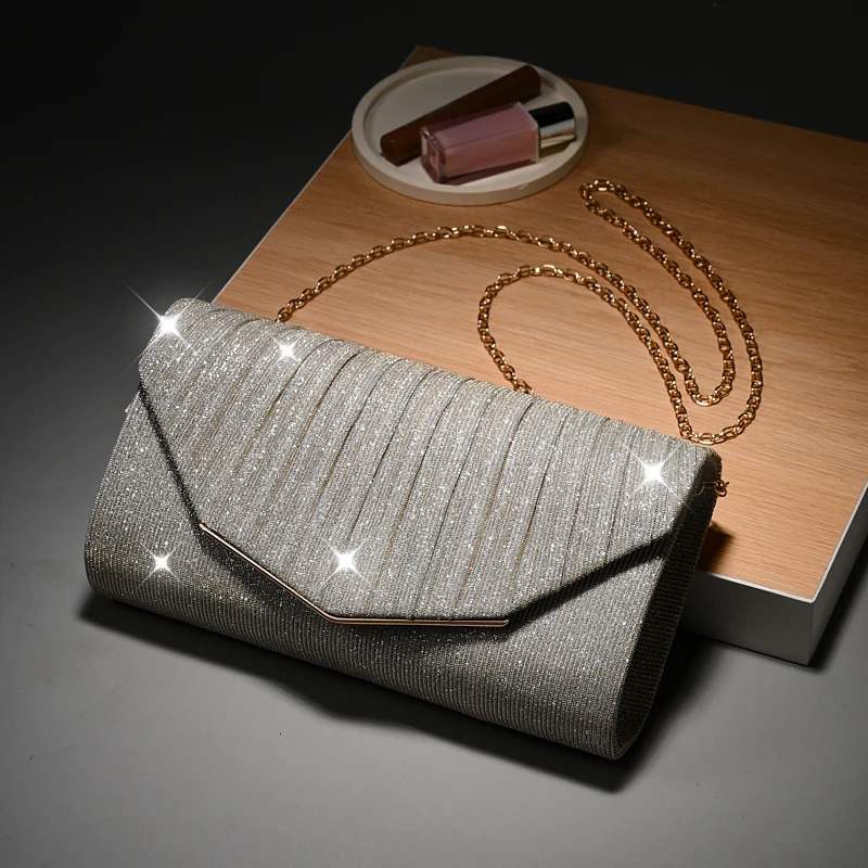 Textured Wedding Gift Clutch Bags for Women Ladies Evening Bag Designer Envelope Luxury Handbags Hardware Shoulder Bag 250614