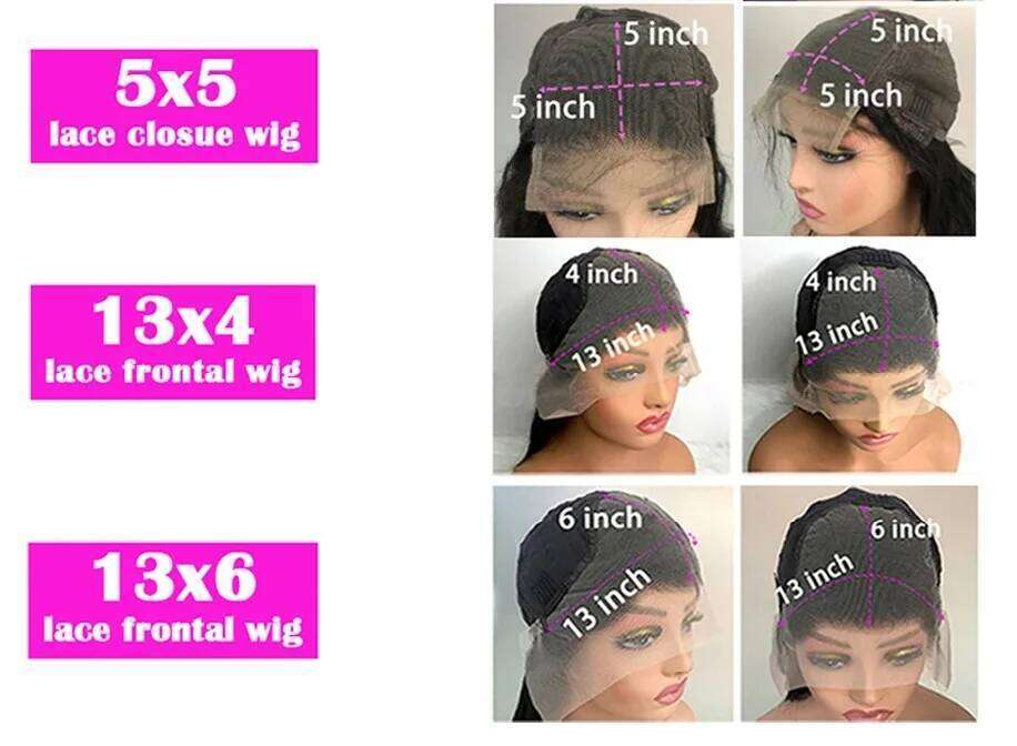 13x6 Straight Frontal Human Hair Wigs 30 40 Inch 13x4 5x5 HD Transparent Lace Front Brazilian Wig For Women Pre Plucked