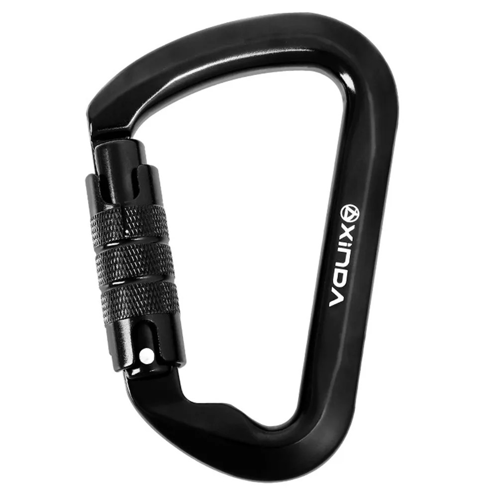 30kN DShaped Carabiners Heavy Duty Rock Climbing Carabiner Caribeaner Clips for Rappelling and Mountaineering 250611