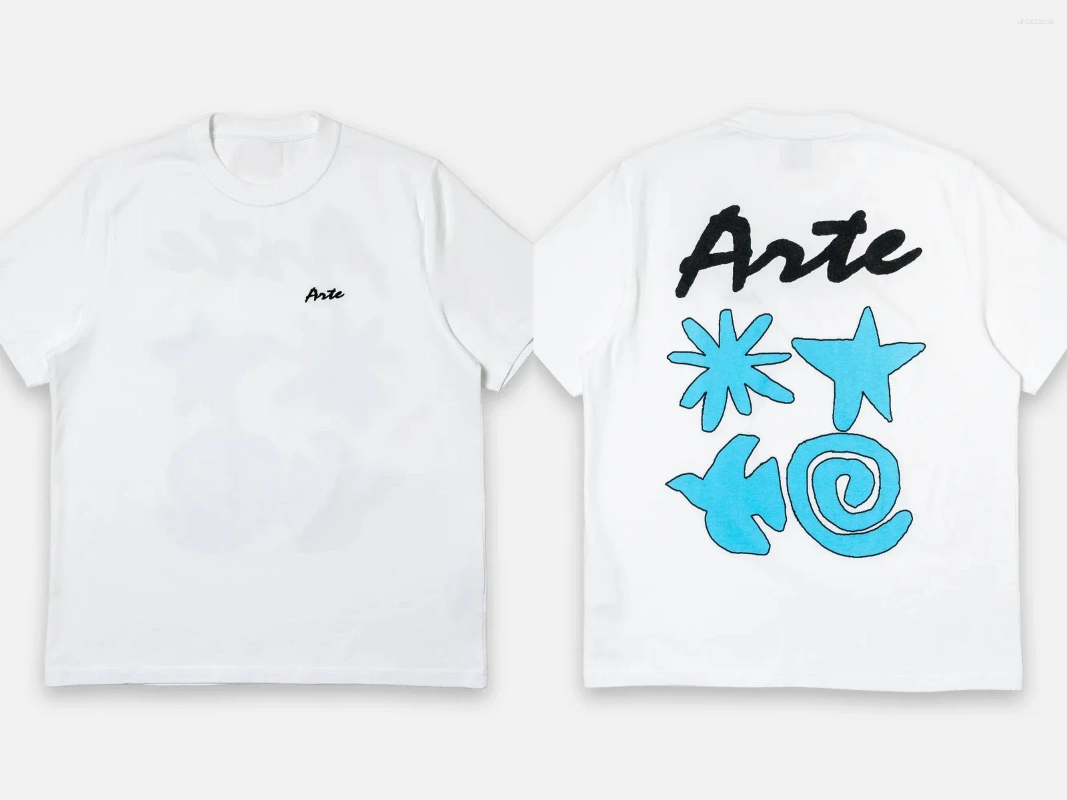 Men's T Shirts Arte Antwerp Letter Print T-shirt Elements Oversized Luxury Brand Unisex Streetwear Tops Clothing