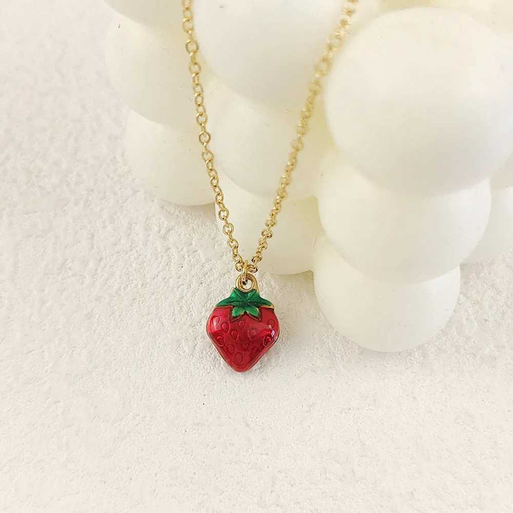 New fun and cute star pattern stainless steel pendant girls enamel necklace high quality wedding party jewelry W250616