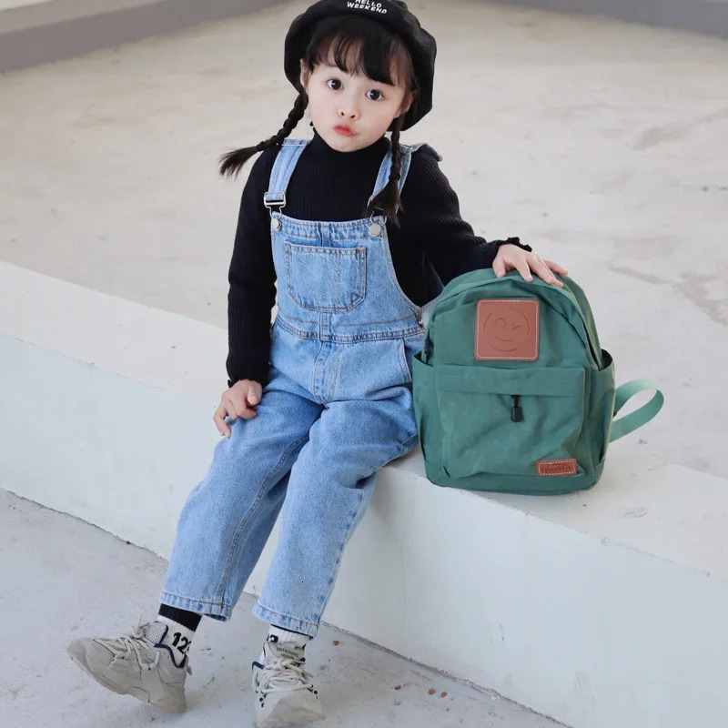 Children Backpack Canvas Bags Solid Mother Kids for Girl Toddler Backpacks Travel Bag School Mochila 250615