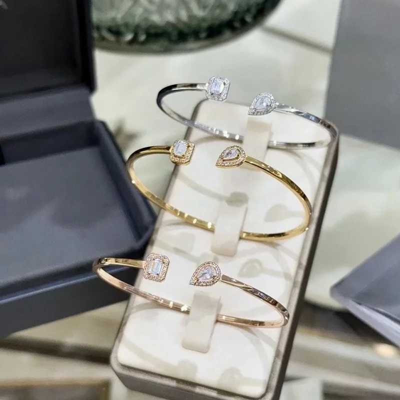 Hot Sale French Classic S925 Silver Water Drop Open Women Fashion Luxury Jewelry Party Valentines Day Exquisite Gift Z250616