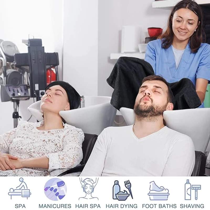 5/10Pcs Microfiber Salon Towels Bleach Proof Beauty Hair Salon Towels Hairdresser Spa Bath kitchen car wash Towel 250616