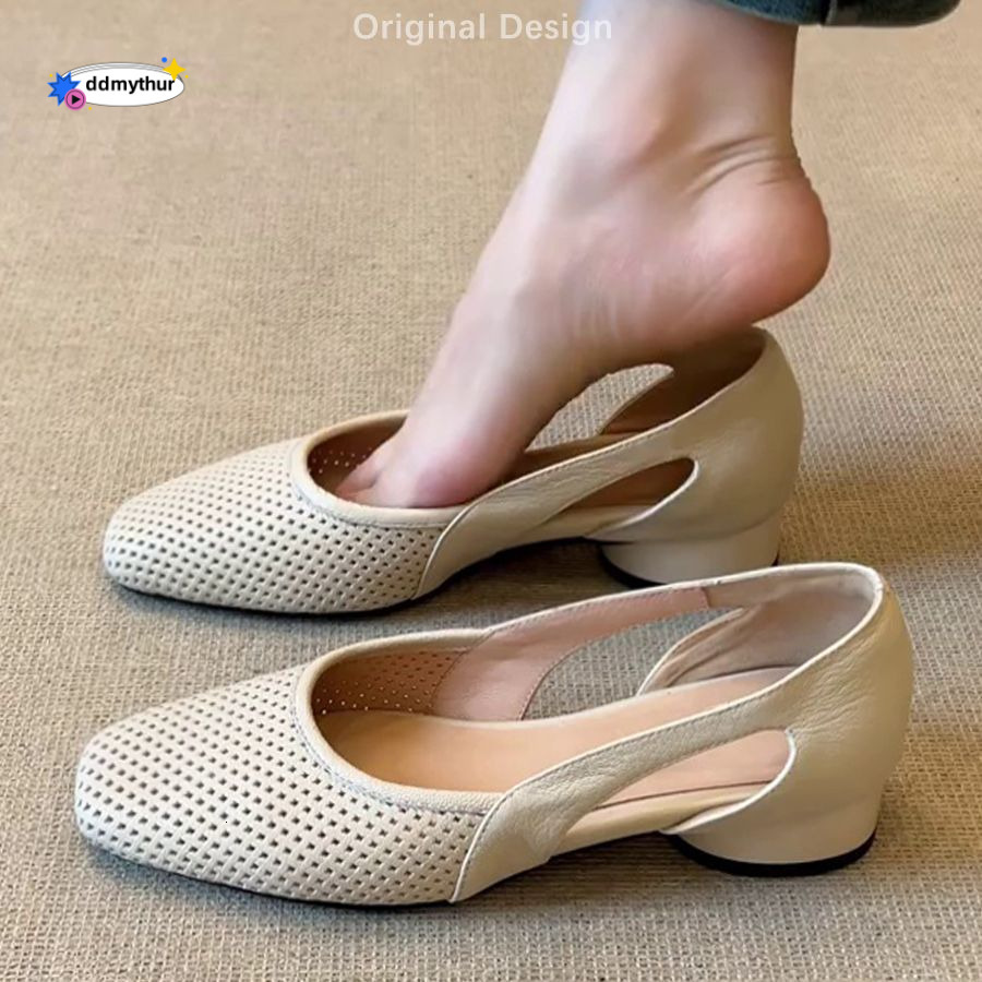 Fashion ~~ Ultra Soft French Style Women's Square Toe Hollow Breathable Mary Jane Shoes ddmythur