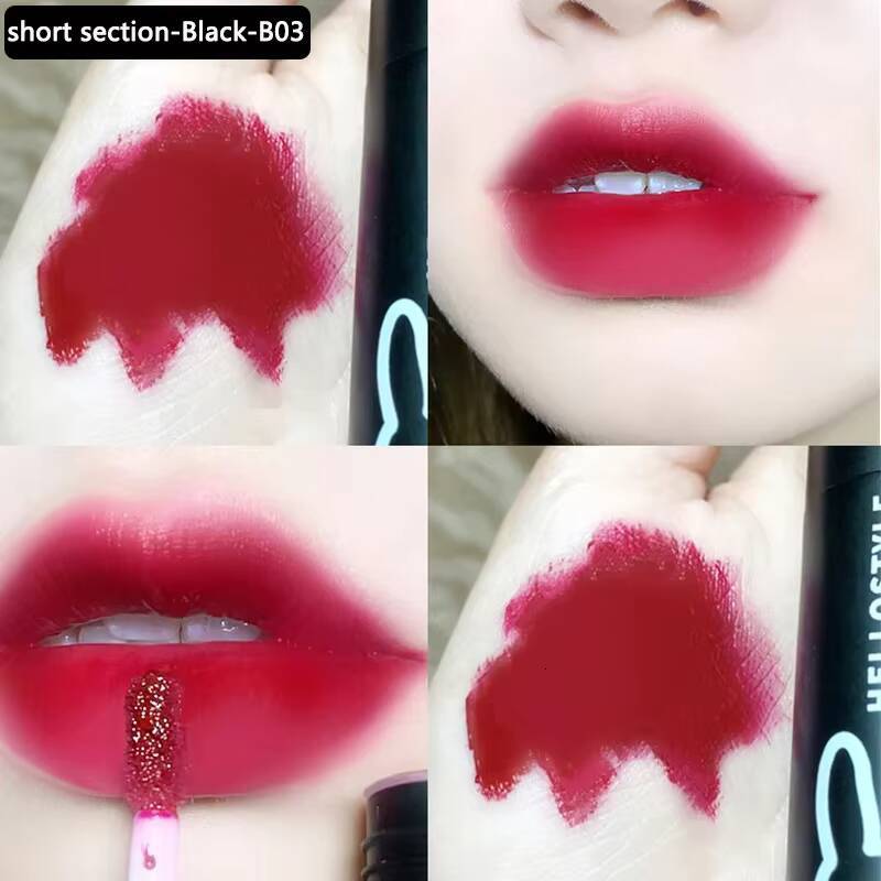 1/3pcs Punk Gothic Black Matte Lipstick Brown Satin Red Tint Waterproof Sexy Liquid Liptsick Lip Gloss Korean Cosmetics happy