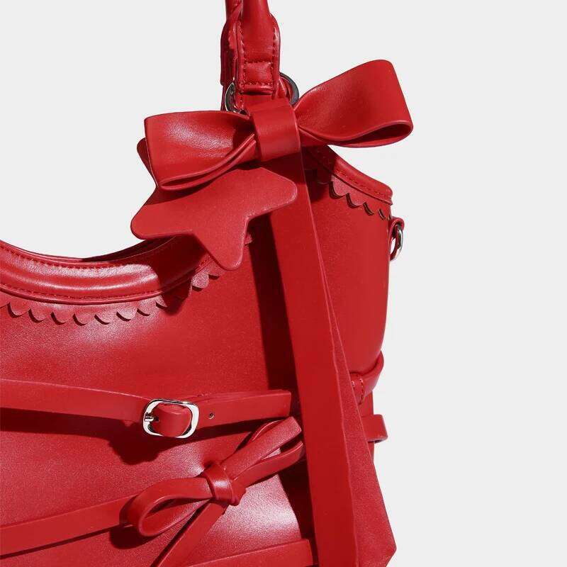 Women's Bags Designer Casual Slim Bags For Women Designer Handbag Purses New In PU Bow Belt Buckle Decoration Top Handle Underarm Shoulder