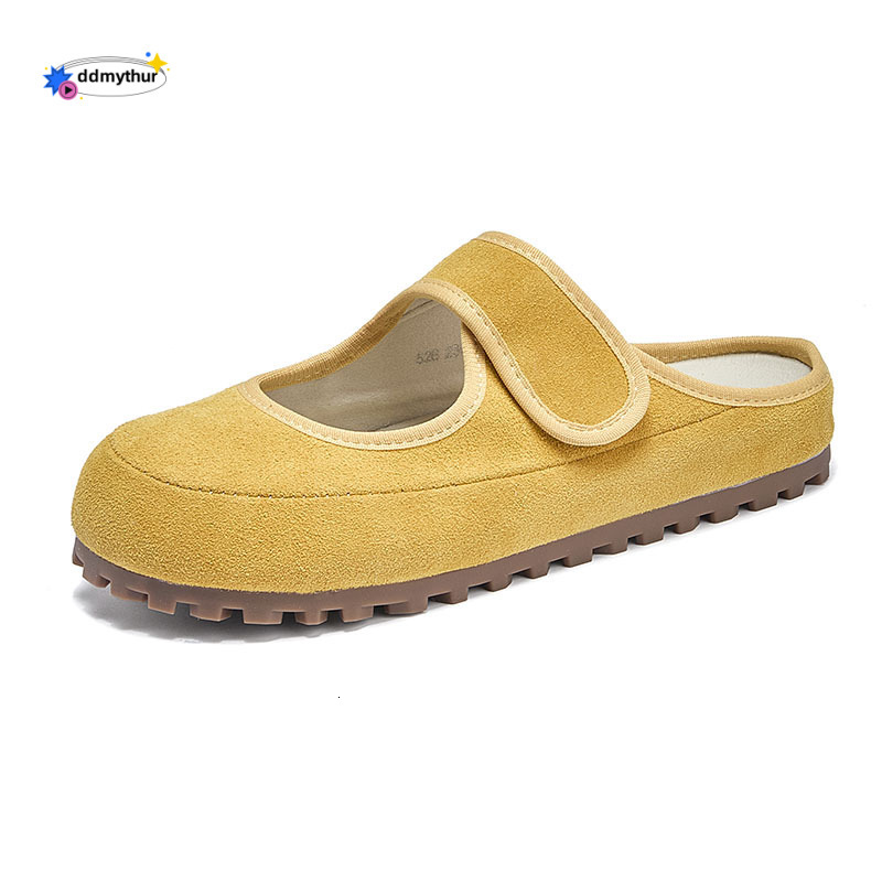Cute Thick-Soled Comfortable Velcro Mary Jane for Women 2025 Spring Summer New Shallow Mouth Single Outdoor Dance Shoes ddmythur