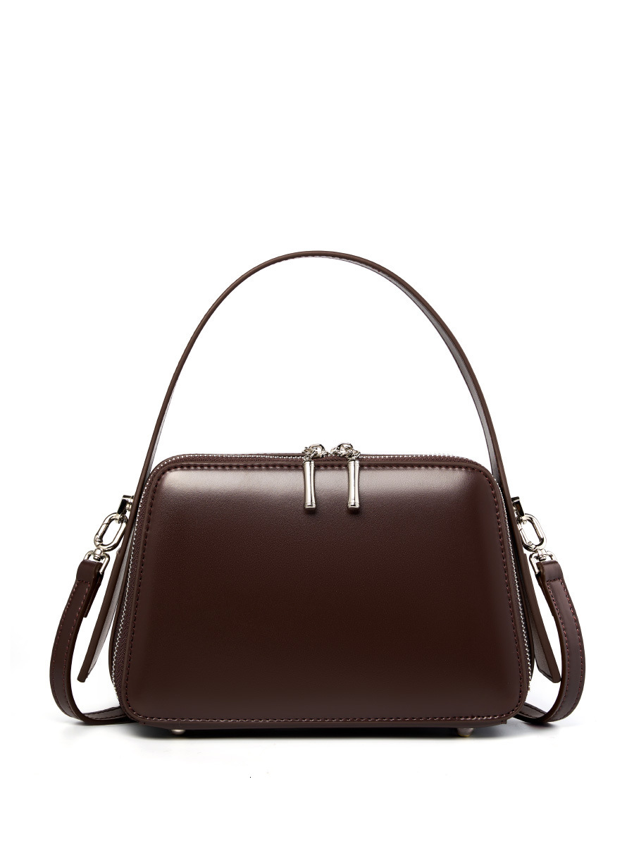 Free Shipping Commuting Genuine Leather Small Square Bag Versatile Handbag Luxury For Women Designer Bags New Niche Shoulder Crossbody Bag